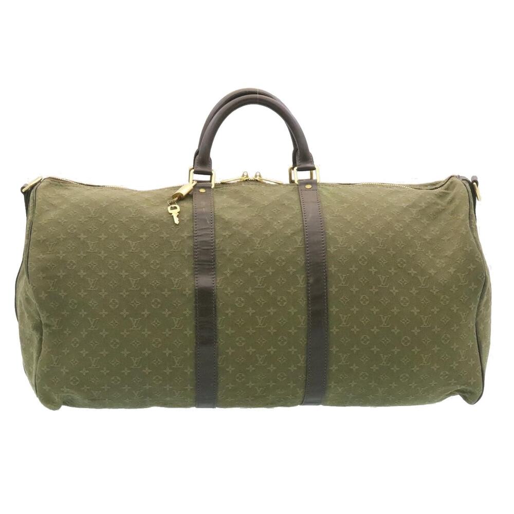 LOUIS VUITTON Monogram Mini Keepall Bandouliere55 Boston Bag Khaki - Picture 13 of 16